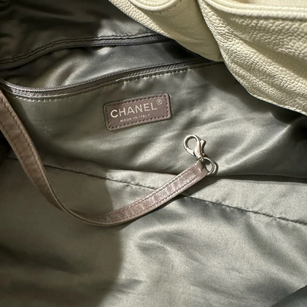 Chanel Caviar Leather Pocket in the City Satchel